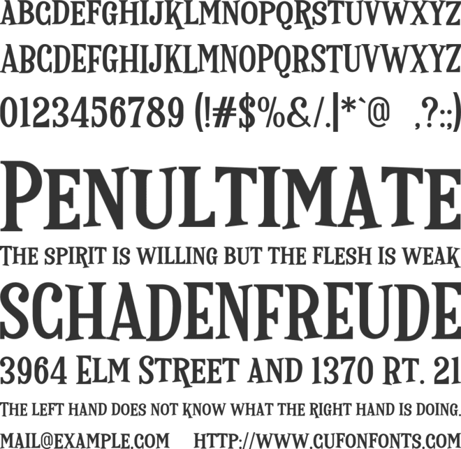 JACELA font preview