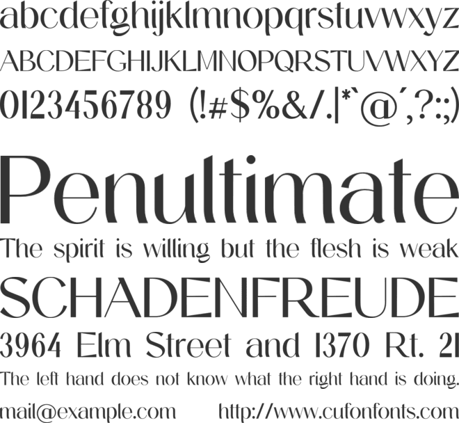 Gravinced font preview