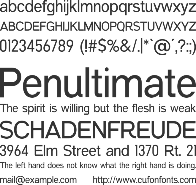 Fougten Round font preview