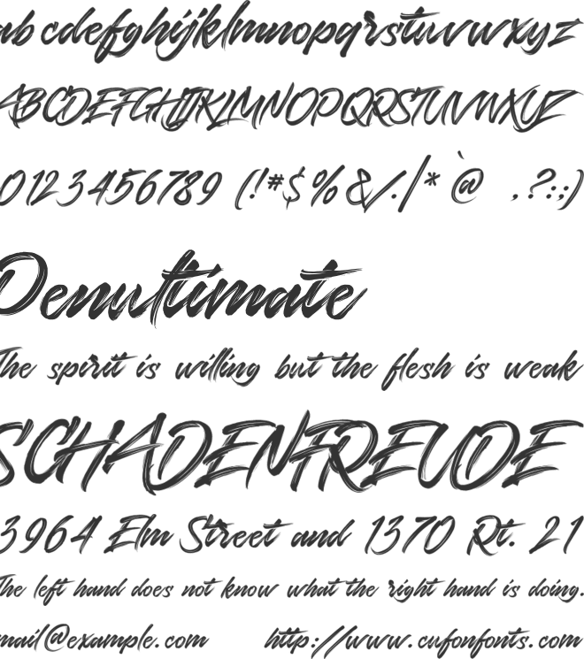 Deviantly Brush font preview