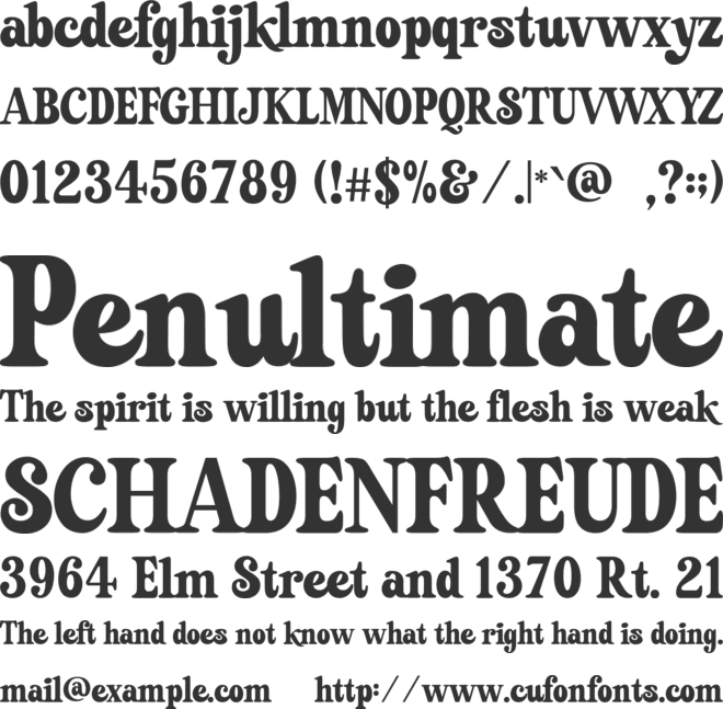 Sunday Eighties font preview