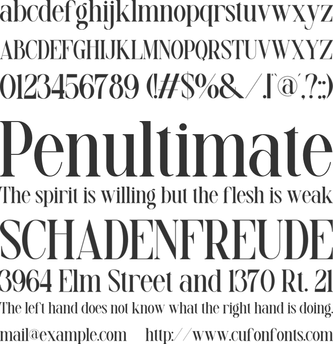 Mirales font preview