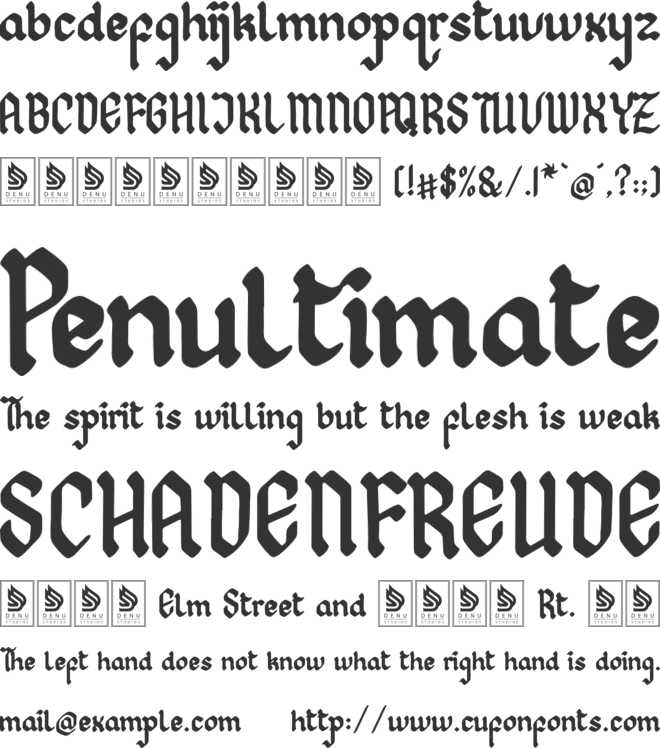 Dark Midaz font preview