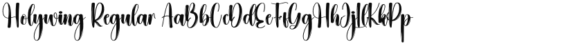 Holywing Regular font