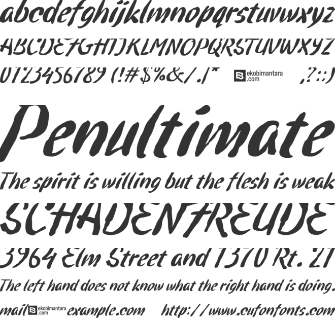 Artsy Morning font preview