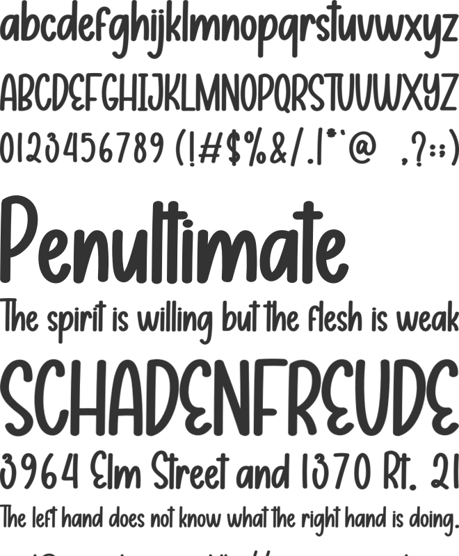 Colorfully font preview