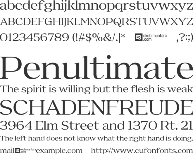 Rosemartin font preview