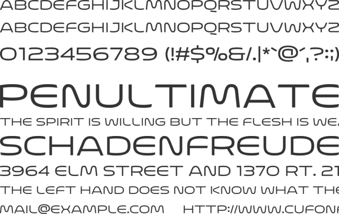 AICON font preview