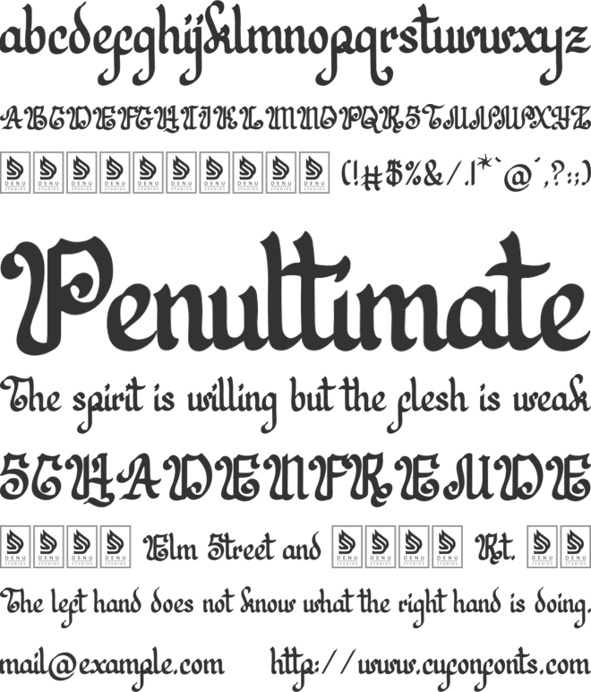 Black Rathen font preview