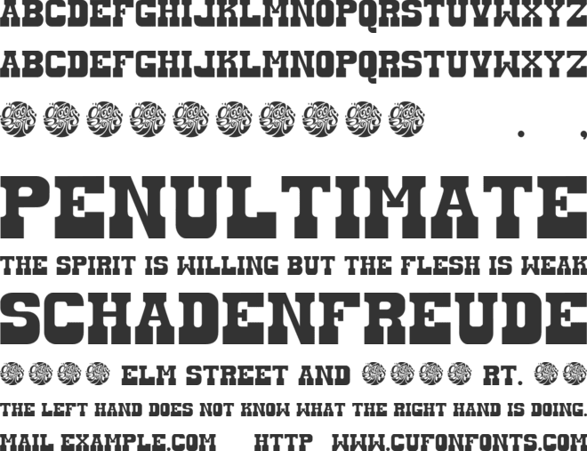 Groovy Western font preview