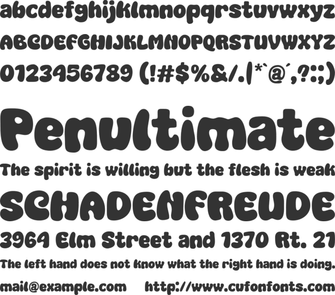 Super Water font preview