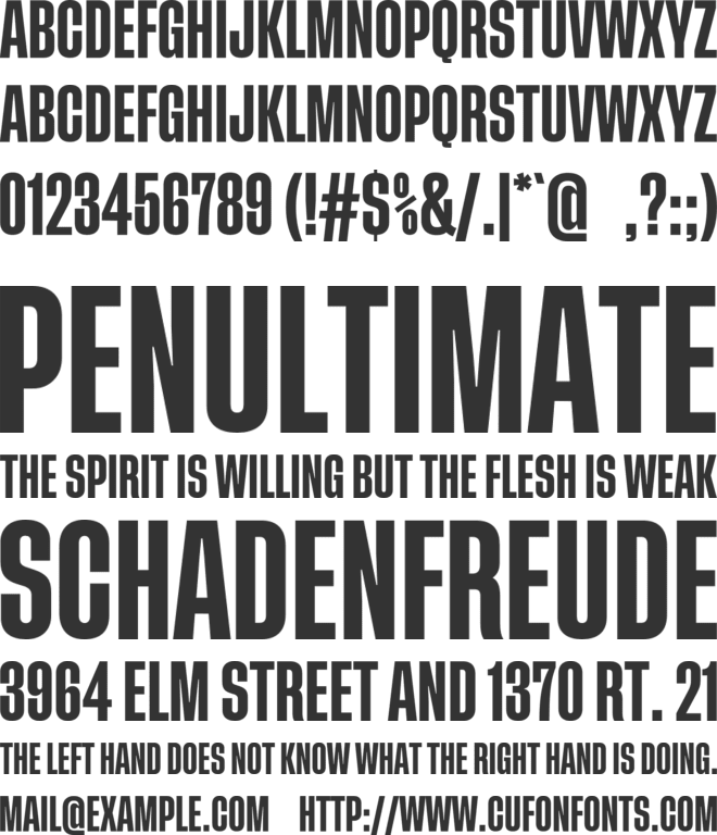 Proelium font preview