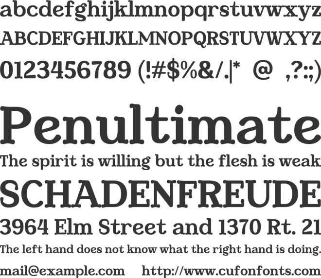 Kitward font preview