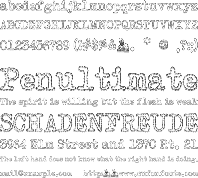 Mystery font preview