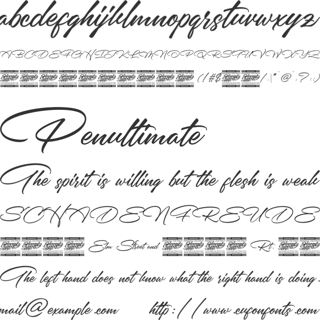 Zialothus font preview