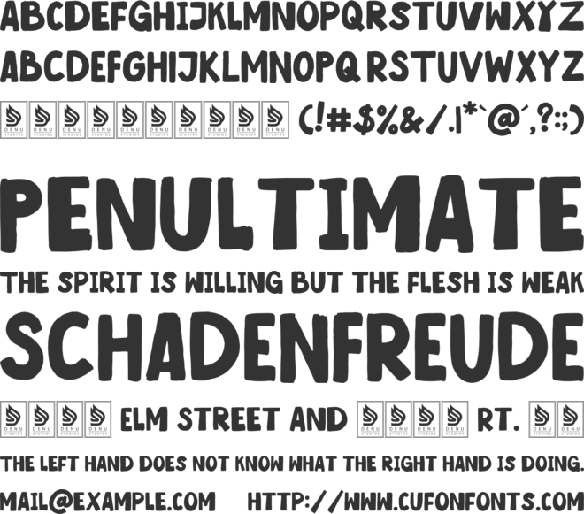 Hallo Boss font preview