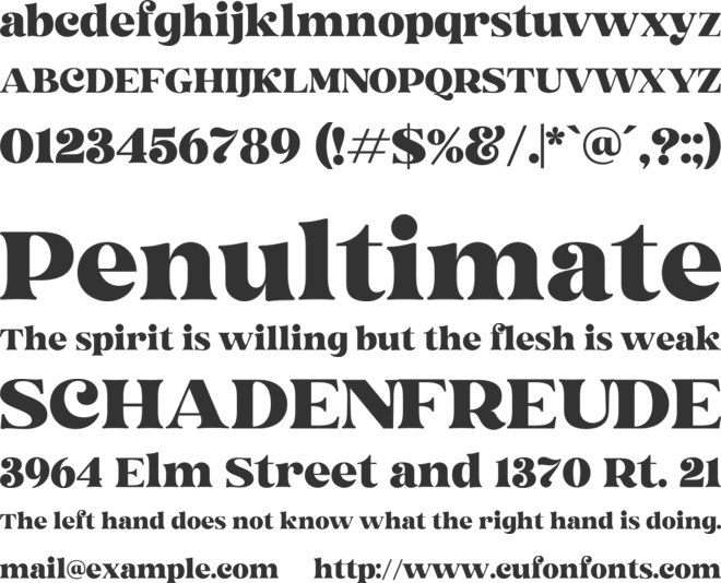 SS Malibu font preview