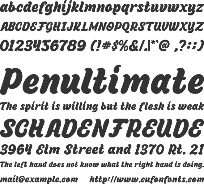 Ohleys font preview