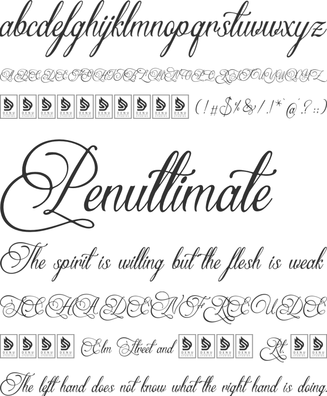 Yertlealus font preview