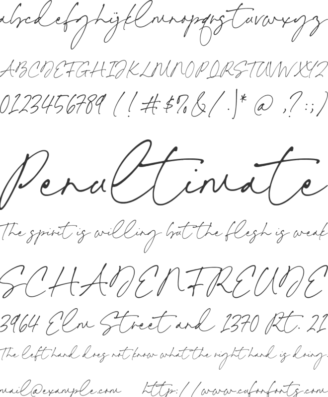 Simple Mosquita font preview