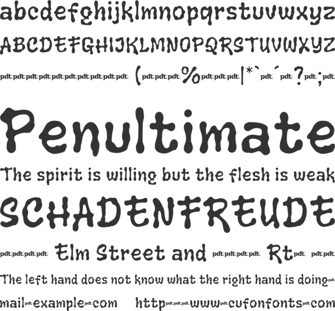 REFON VESICLE personal font preview