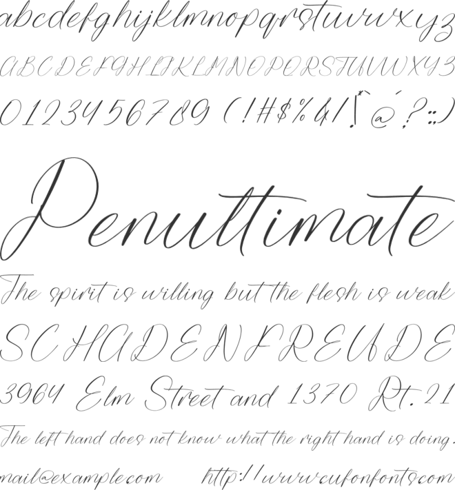 Trekfox Hunter font preview