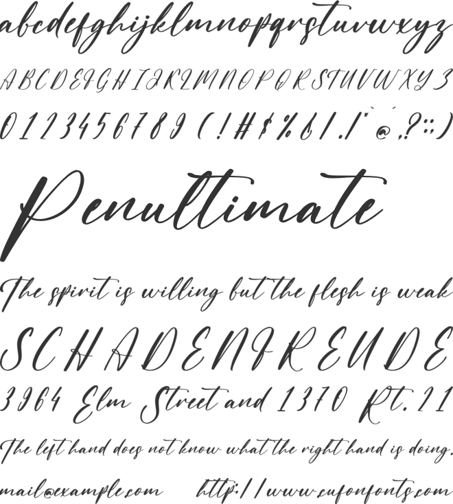 Claudia Martin font preview