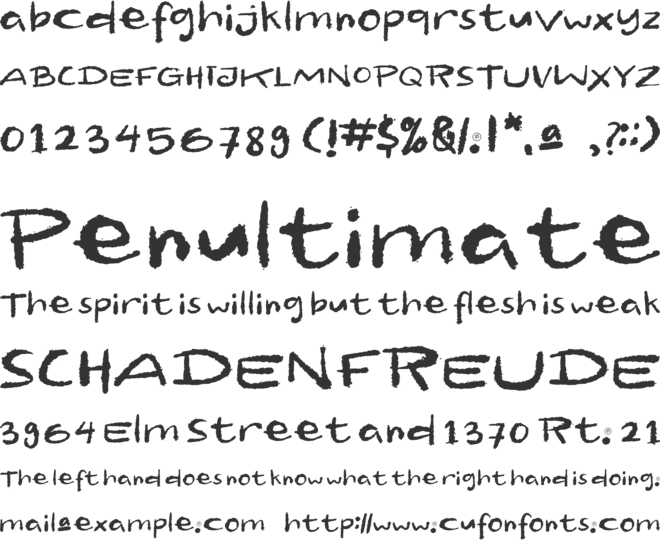 Ghoust free font preview