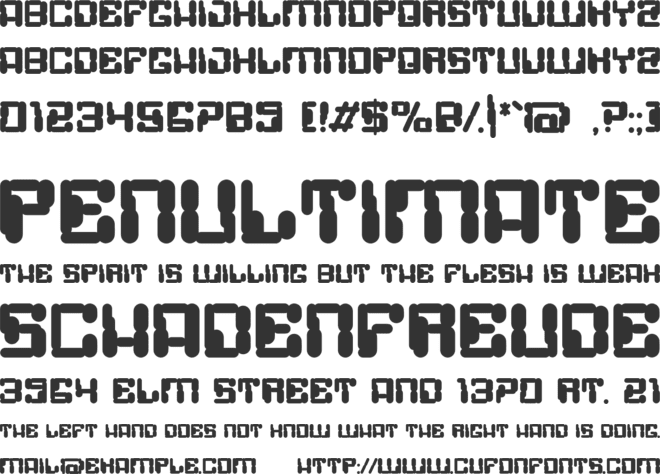 Warpixes font preview