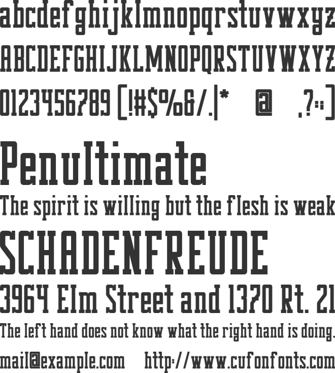 Patema - Slab Serif Condensed Font font preview