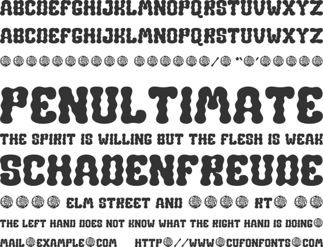 Groovy Bumpie font preview