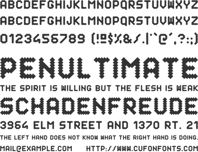 Rhombic font preview