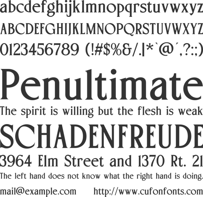 Gloriche font preview