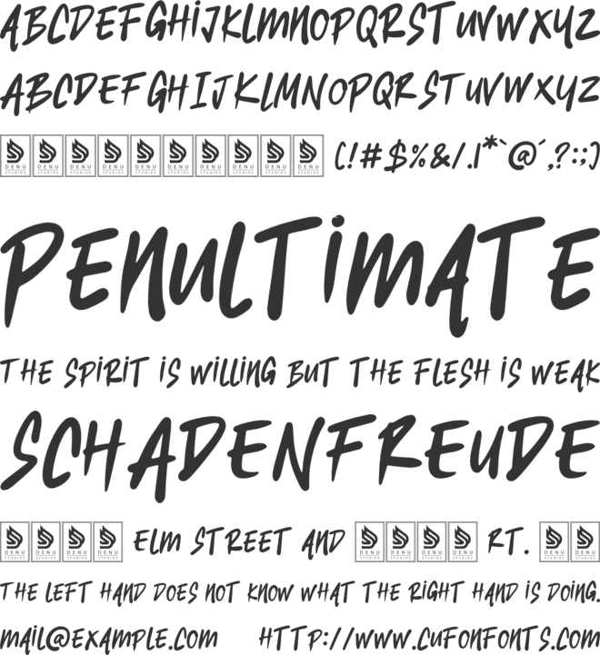 Days Artysian font preview