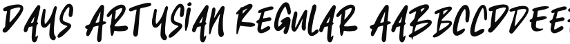 Days Artysian Regular font