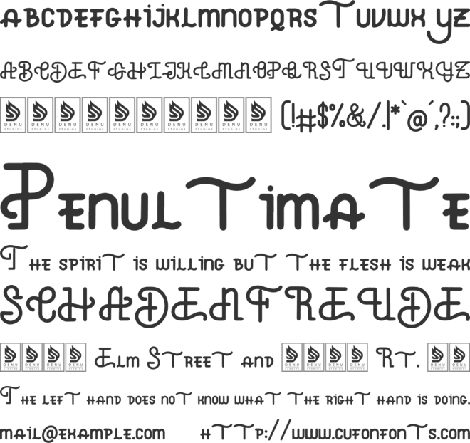 Kanita Aquieloz font preview