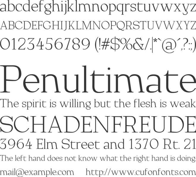 Dignitary Grandeur font preview