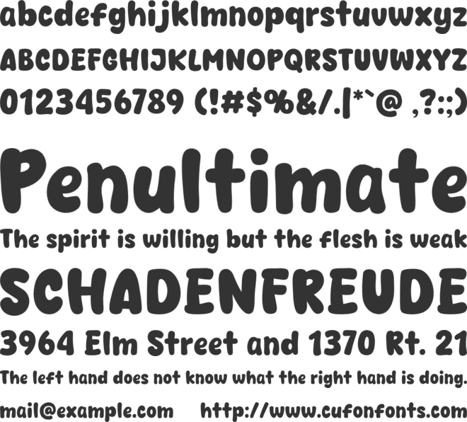 Fancake font preview