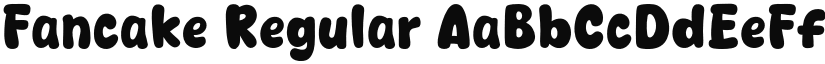 Fancake Regular font