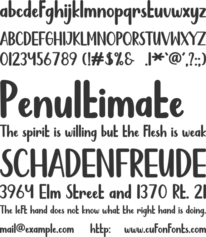 Happy School font preview