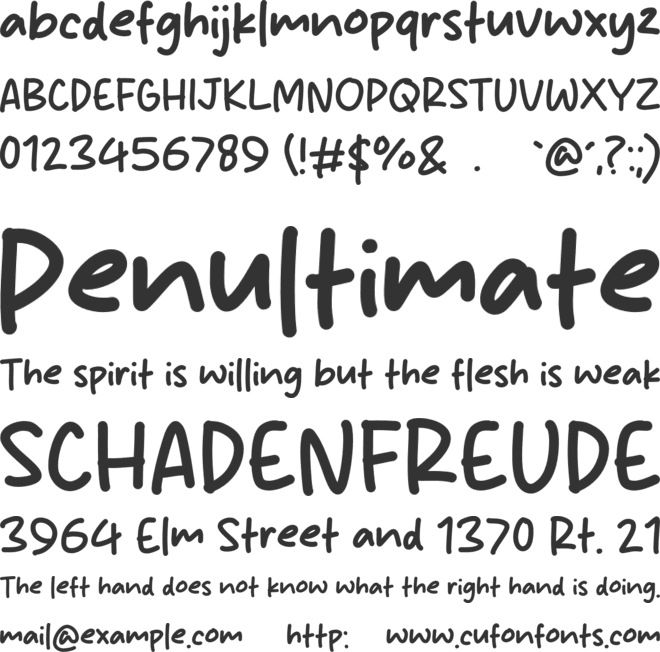 Cute Cat font preview