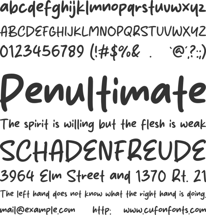 Huge Salmon font preview