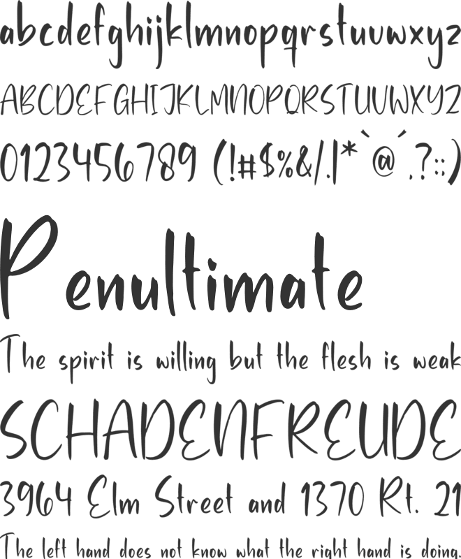 Brodslice font preview