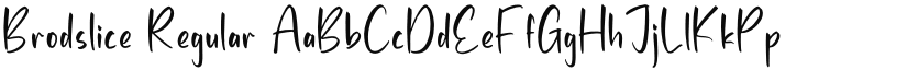 Brodslice Regular font