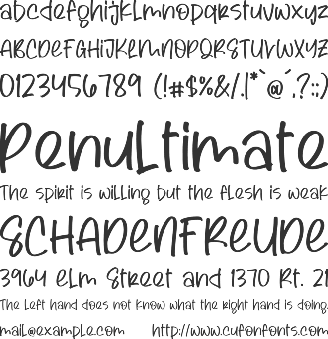 Skaterain font preview