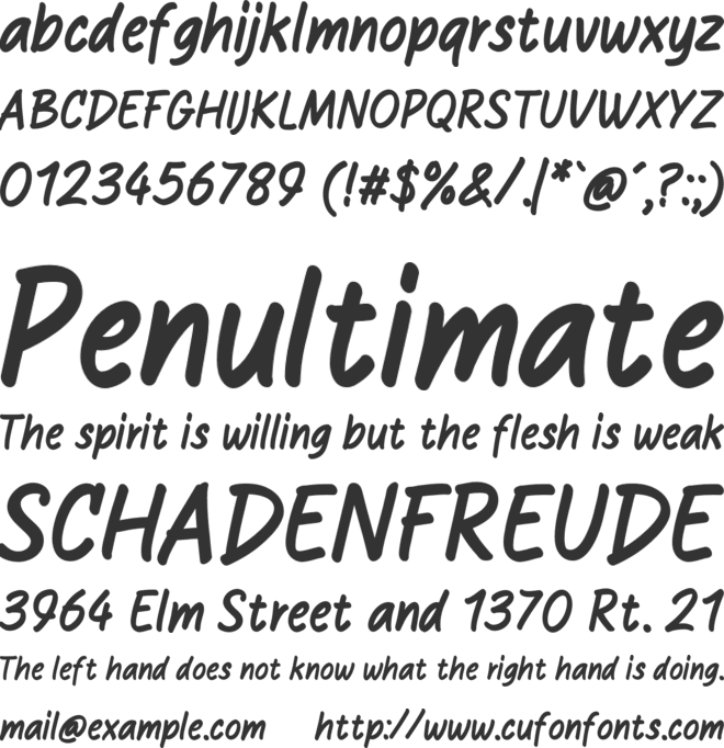 The Resident font preview