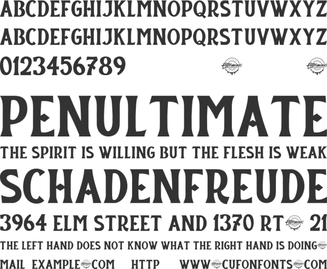 Derstone font preview