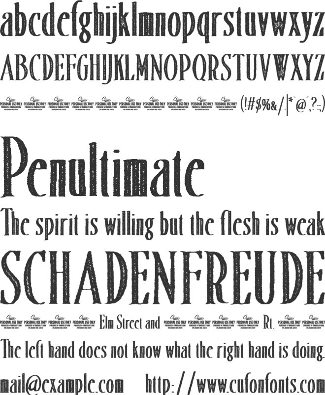 Merchande Print Serif font preview