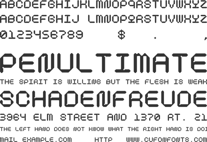 Bleu Feelin Trial font preview