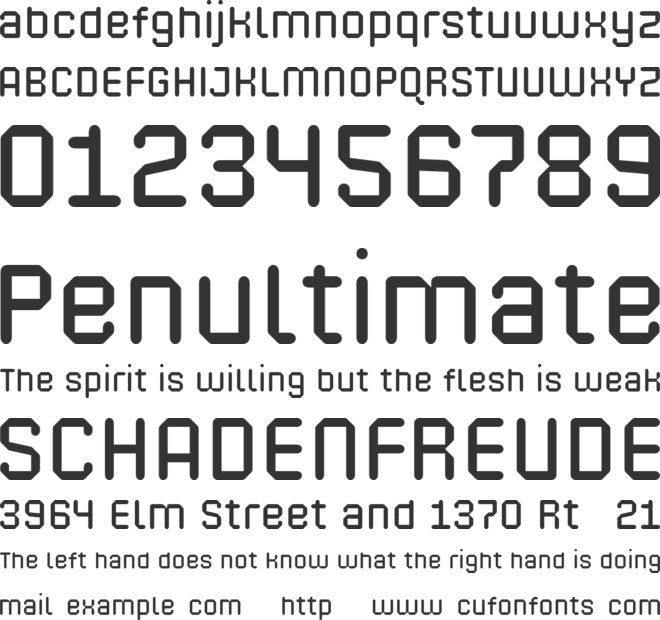 Camcode Free font preview